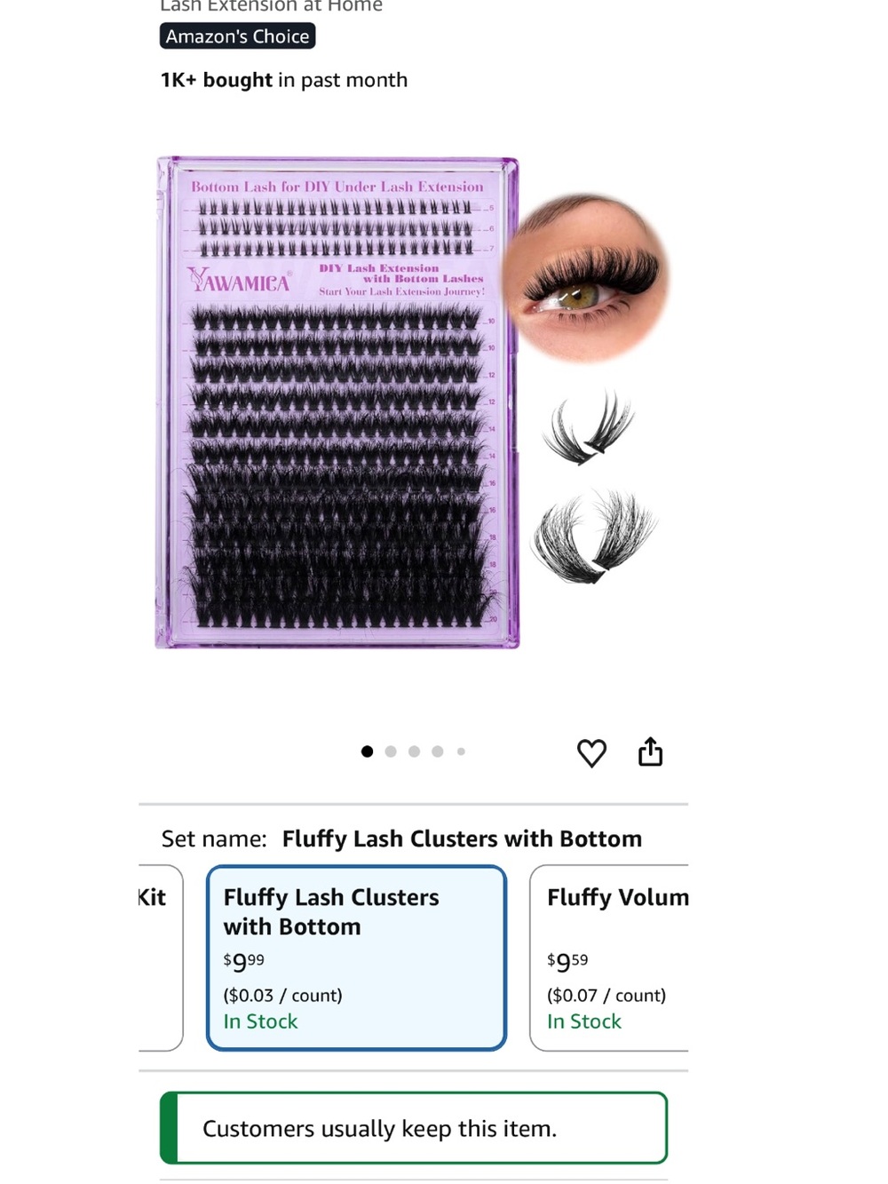 Black Fluffy Lash Clusters with Bottom - DIY Eyelash Extensions